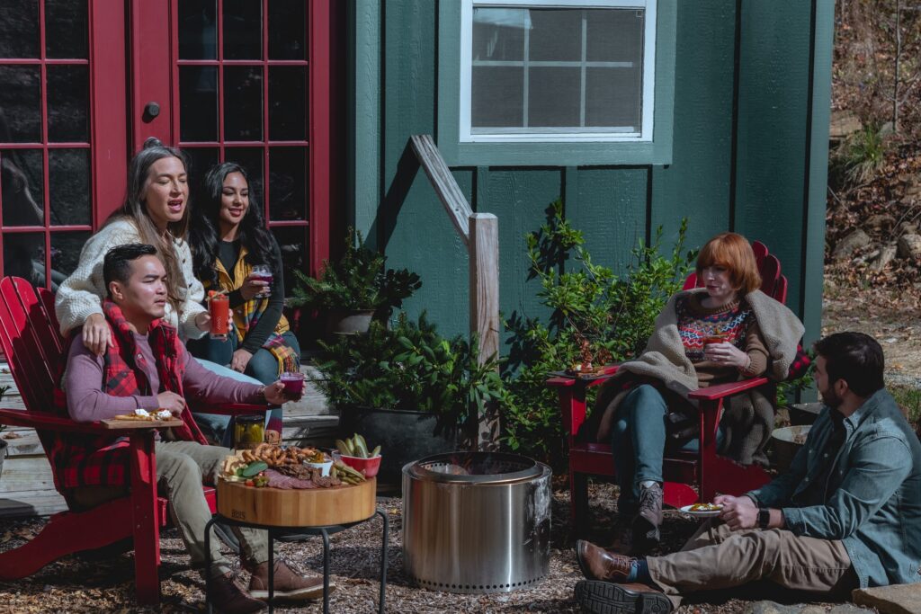 Copper Pot & Wooden Spoon: fire pit friends